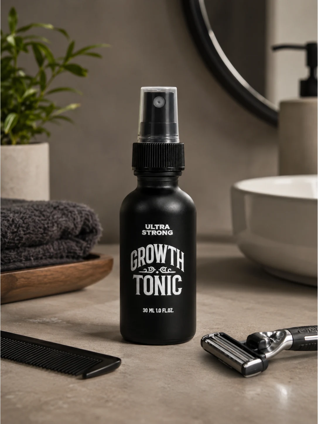 ULTRA STRONG Intensive Hair & Beard Growth Tonic 30ml for targeted scalp, beard and mustache care