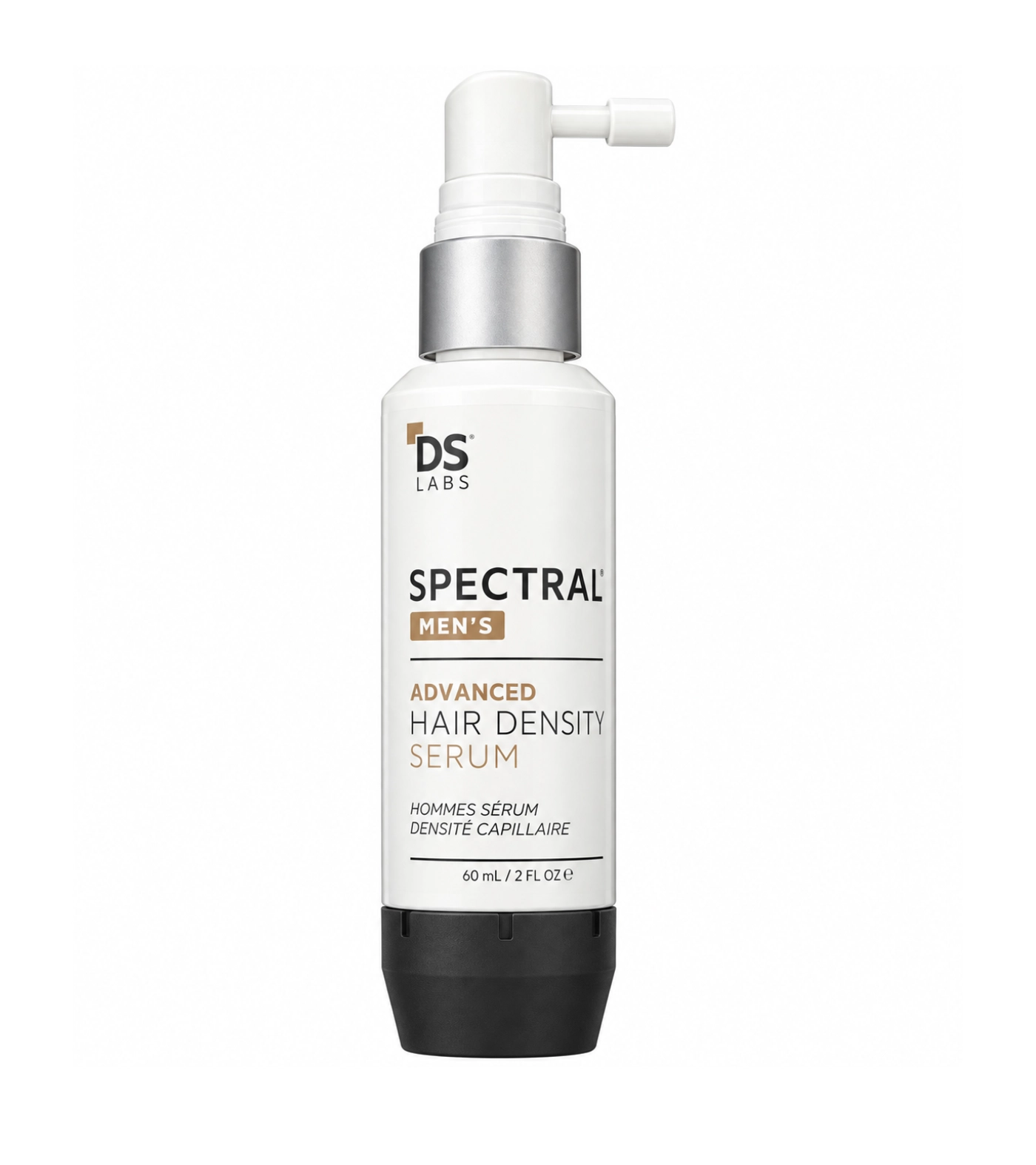 Presentación alternativa con aplicador en spray del serum anticaída Spectral Men's DNC-N, ideal para facilitar la rutina capilar masculina.